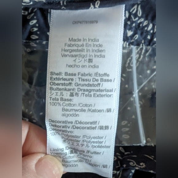 NEW Madewell Kassidy Quilted  Sweetheart Crop Top in Nighttime Size 10 - Picture 11 of 11